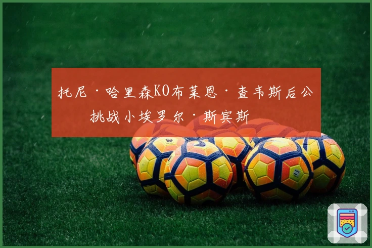 托尼·哈里森KO布莱恩·查韦斯后公开挑战小埃罗尔·斯宾斯